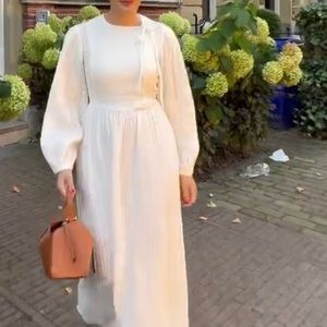 MANGO off white maxi dress